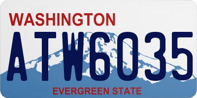 WA license plate ATW6035