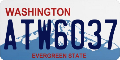 WA license plate ATW6037