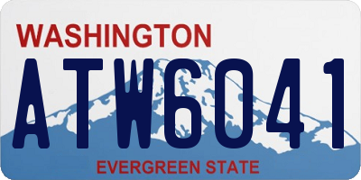 WA license plate ATW6041