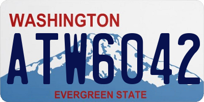 WA license plate ATW6042