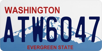 WA license plate ATW6047