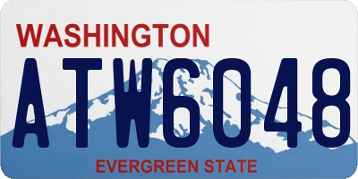 WA license plate ATW6048