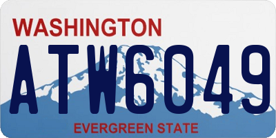 WA license plate ATW6049