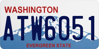 WA license plate ATW6051
