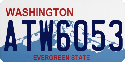 WA license plate ATW6053