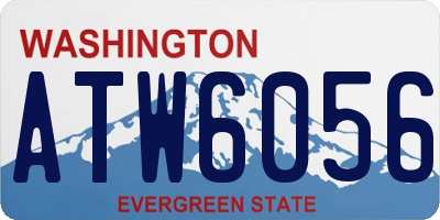 WA license plate ATW6056