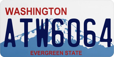 WA license plate ATW6064