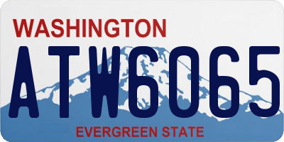WA license plate ATW6065