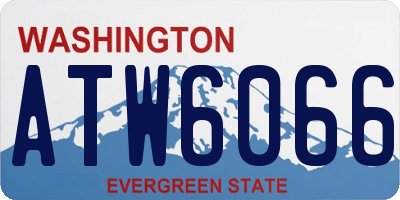WA license plate ATW6066