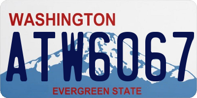 WA license plate ATW6067