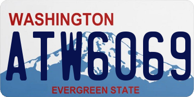 WA license plate ATW6069