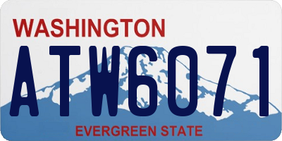 WA license plate ATW6071