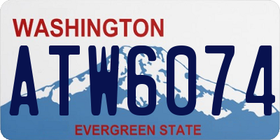 WA license plate ATW6074