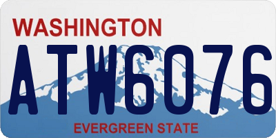WA license plate ATW6076