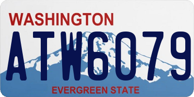 WA license plate ATW6079