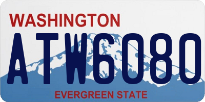WA license plate ATW6080