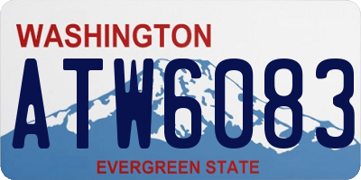 WA license plate ATW6083