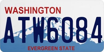 WA license plate ATW6084