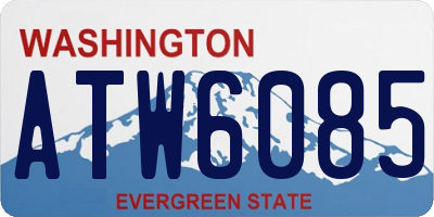 WA license plate ATW6085