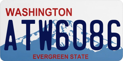 WA license plate ATW6086