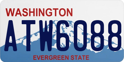 WA license plate ATW6088