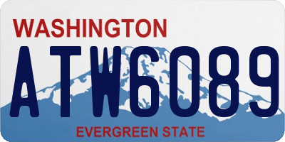 WA license plate ATW6089