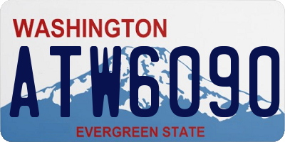WA license plate ATW6090