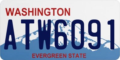 WA license plate ATW6091