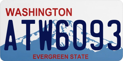 WA license plate ATW6093