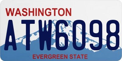 WA license plate ATW6098