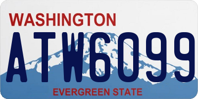 WA license plate ATW6099