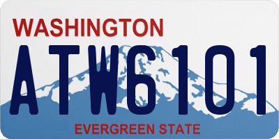 WA license plate ATW6101