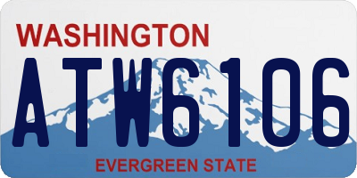 WA license plate ATW6106