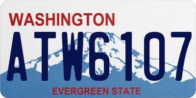 WA license plate ATW6107