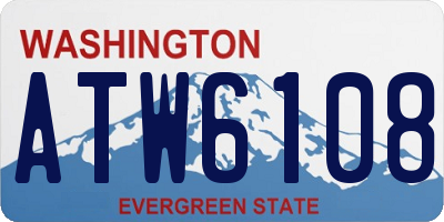 WA license plate ATW6108