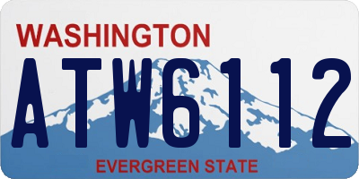 WA license plate ATW6112