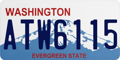 WA license plate ATW6115