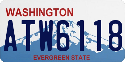 WA license plate ATW6118