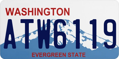 WA license plate ATW6119
