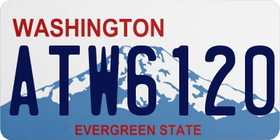WA license plate ATW6120