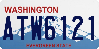 WA license plate ATW6121