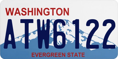 WA license plate ATW6122