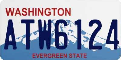 WA license plate ATW6124