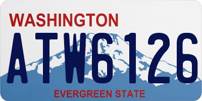 WA license plate ATW6126