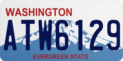 WA license plate ATW6129