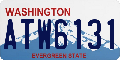 WA license plate ATW6131