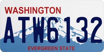 WA license plate ATW6132