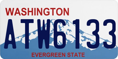 WA license plate ATW6133