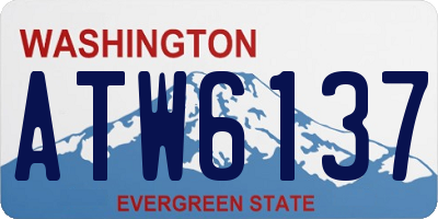 WA license plate ATW6137