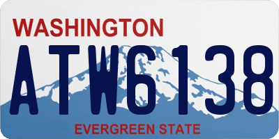 WA license plate ATW6138